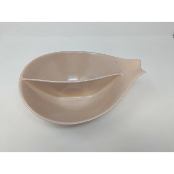 Monterey California Pottery Mid Century Modern Speckled Divided Serving Bowl VTG - Picture 1 of 8